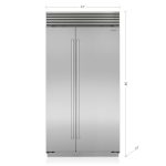 מקרר Sub-Zero Side-by-Side מובנה דגם ICBCL4250SID/S עם מתקן מים פנימי