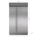 מקרר Side-by-Side Sub-Zero 122 ס"מ נירוסטה מובנה
