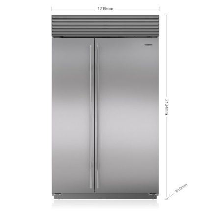 מקרר Side-by-Side Sub-Zero 122 ס"מ נירוסטה מובנה