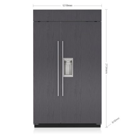 מקרר Sub-Zero Side-by-Side 122 ס"מ עם דיספנסר Panel Ready