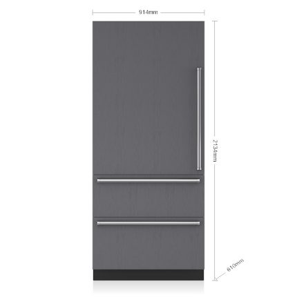 מקרר Sub-Zero אינטגרלי דגם ICBDET3650CIID עם מכונת קרח