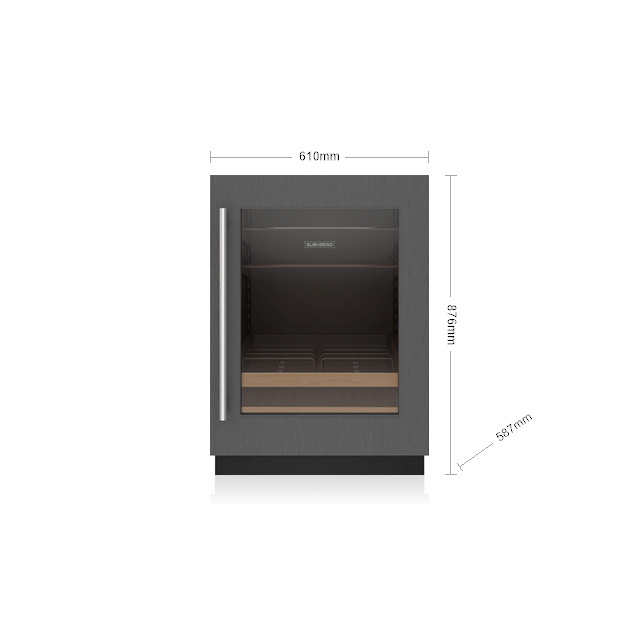 sub zero icbdeu2450bg product מקרר משקאות Sub-Zero תחת דלפק Panel Ready 61 ס"מ