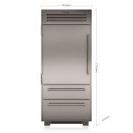 מקרר Sub-Zero PRO רחב 91 ס"מ עם דלתות נירוסטה ICBPRO3650