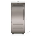מקרר Sub-Zero PRO רחב 91 ס"מ עם דלתות נירוסטה ICBPRO3650