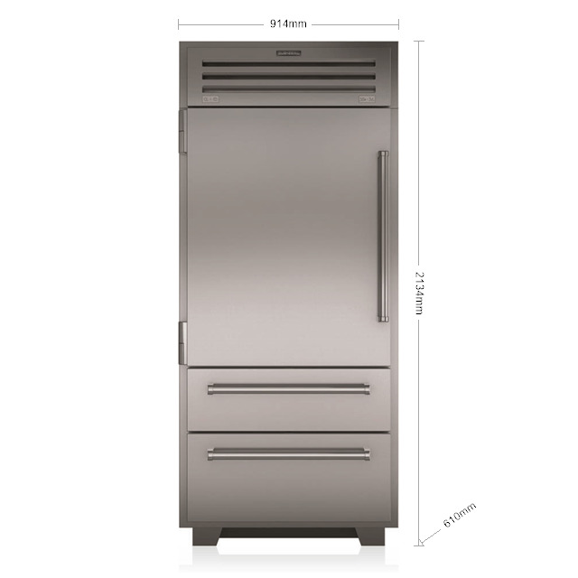 sub zero icbpro3650 product מקרר Sub-Zero PRO רחב 91 ס"מ עם דלתות נירוסטה ICBPRO3650