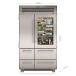 מקרר Sub-Zero ICBPRO4850G דלת זכוכית נירוסטה