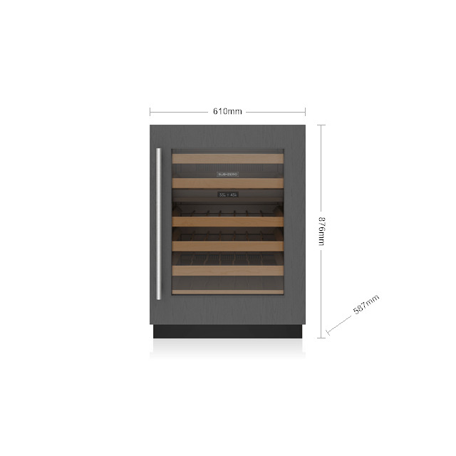 wine refrigerator dual zone 6 shelves product מקרר יין דו אזורי עם 6 מדפים נשלפים ותאורת LED