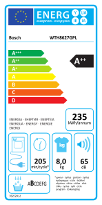 ⁦מייבש כביסה BOSCH WTH8627GPL Serie 4 עם משאבת חום⁩ – תמונה ⁦2⁩