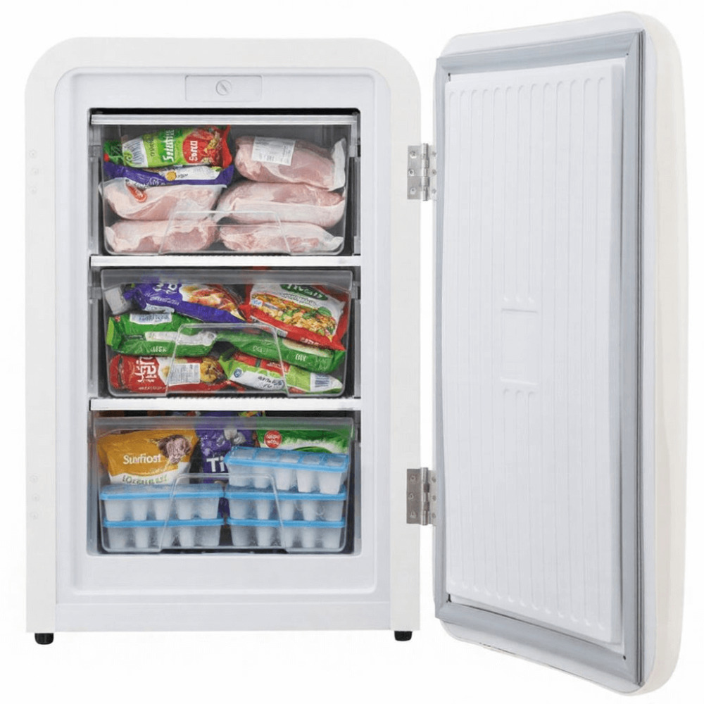 landers fr130r product מקפיא שלוש מגירות רטרו Landers דגם FR130R – תמונה 1
