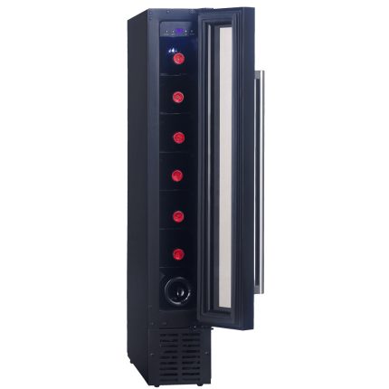 מקרר יין בנוי Landers LA07WS שחור לאחסון 7 בקבוקים