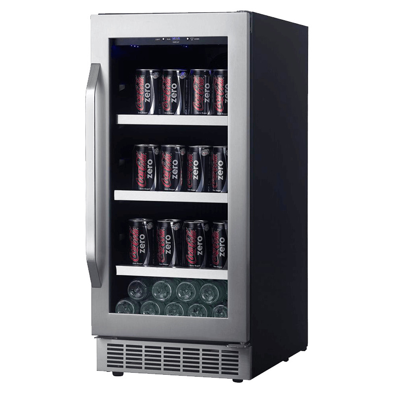 landers la83bs product מקרר משקאות בנוי 83 ליטר Landers LA83BS דלת זכוכית