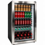 מקרר תצוגה לנדרס SC130SS 130 ליטר חזית זכוכית שקופה מסגרת נירוסטה