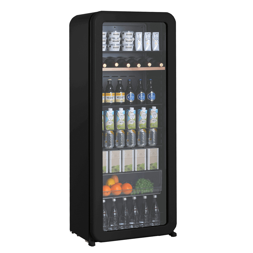 landers sc208rsw product מקרר תצוגה Landers 208 ליטר בעיצוב רטרו דגם SC208RSW – תמונה 1