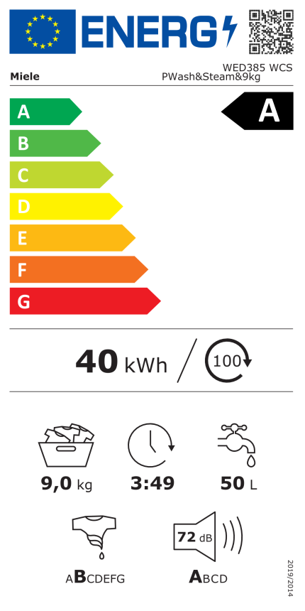 miele wed385 wcs pwash steam energy