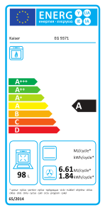 ⁦תנור גז Kaiser EG 9371 AvantgardePRO רב-תכליתי⁩ – תמונה ⁦2⁩