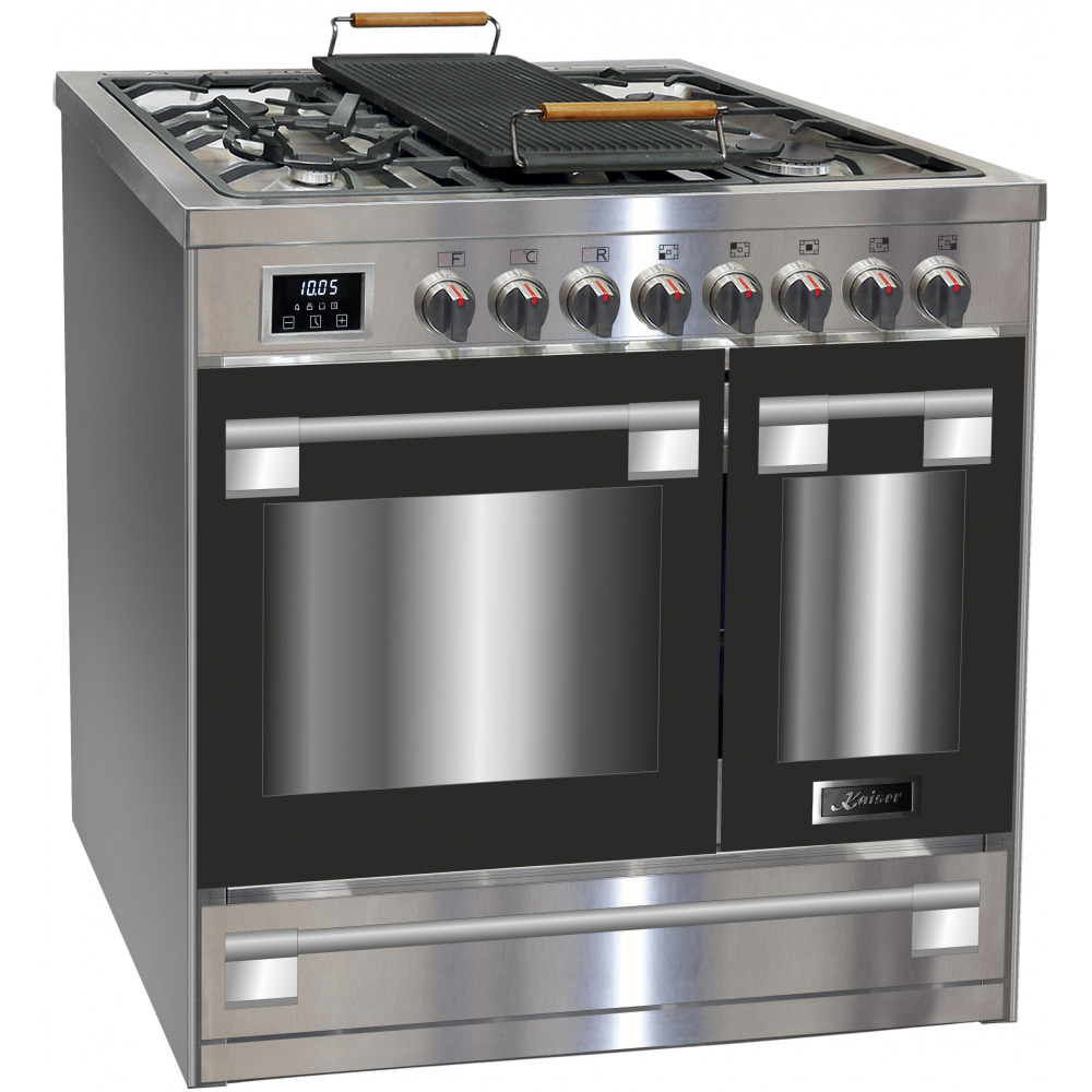 kaiser hge 93201 r product תנור משולב כיריים גז Kaiser HGE 93201 R נירוסטה AvantgardePRO – תמונה 1