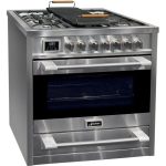 תנור משולב כיריים גז Kaiser HGG 93405 R נירוסטה AvantgardePRO