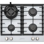 כיריים גז Kaiser KCG 6380 W Turbo זכוכית לבנה עם 4 מבערים