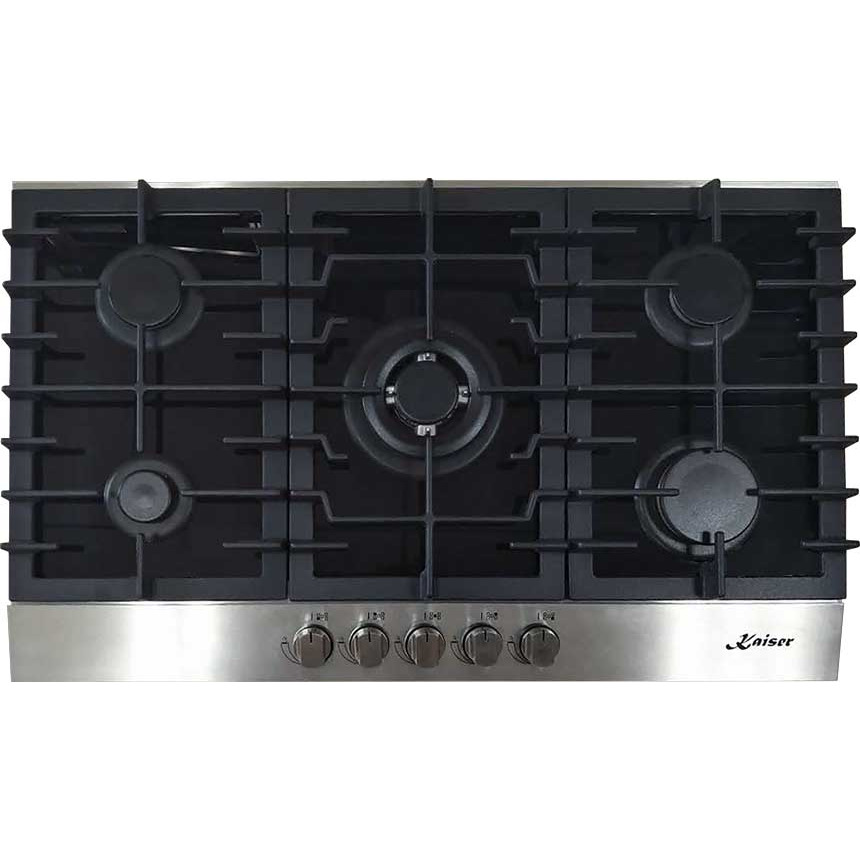 kaiser kcg 9386 turbo product כיריים גז Kaiser KCG 9386 Turbo זכוכית שחורה 5 מבערים – תמונה 1