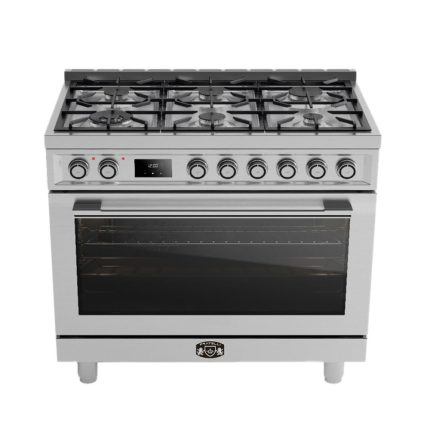 תנור משולב גז Fratelli FRO-906S300S 130 ליטר 6 מבערים גימור אלומיניום