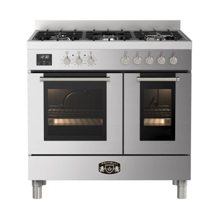 תנור כפול משולב כיריים 5 להבות גז 100 ס"מ Fratelli FRO-MI999-100X נירוסטה