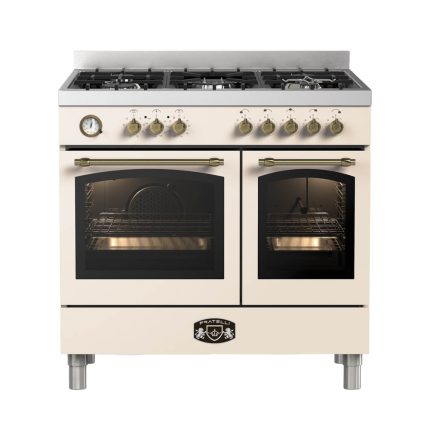 תנור כפול משולב כיריים גז Fratelli FRO-VE999DCR 90 ס"מ קרם ברונזה
