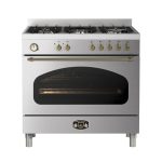 תנור משולב כיריים גז Fratelli FRO-VE999X 90 ס"מ נירוסטה ברונזה
