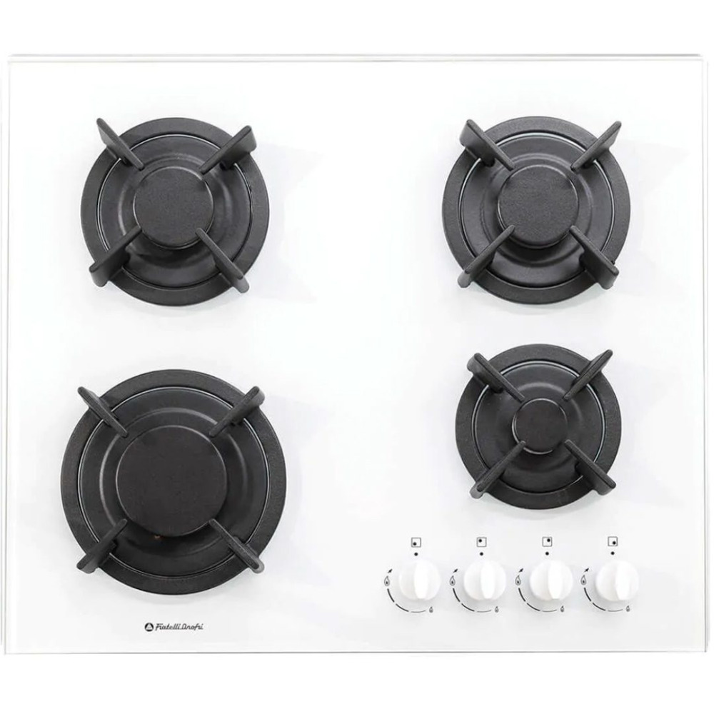 fratelli frs pfc640w product כיריים גז קריסטל Fratelli FRS-PFC640W עם 4 להבות ועיצוב איטלקי