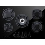 כיריות גז Fratelli FRS-PFC75B קריסטל 5 להבות עם להבת טורבו Ring Triple